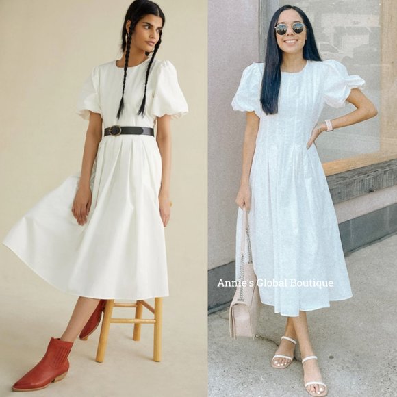 RARE NWT ANTHROPOLOGIE Eri + Ali Corset-Seamed Midi Dress - Picture 12 of 16